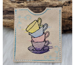 2€ ZUSATZTÜRCHEN 18. Dezember - Stickserie - ITH Teebeutel Verpackung